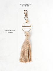 Sun Charm Tassel Keychain