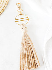 Sun Charm Tassel Keychain